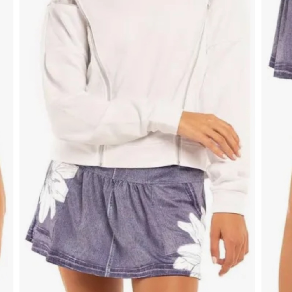 Lucky in Love Blue and White Skort